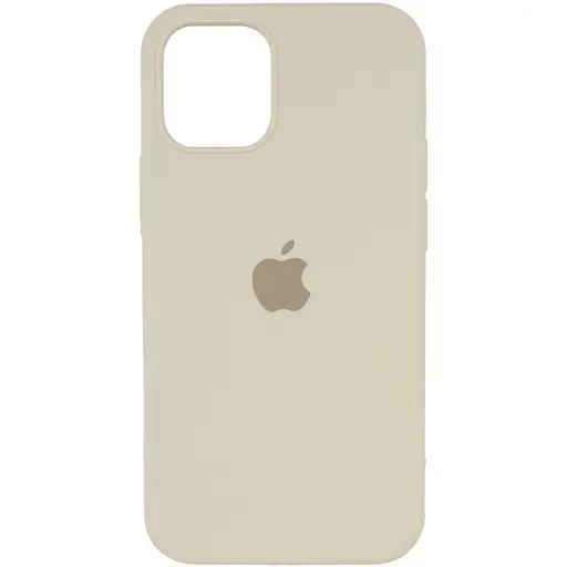Чохол Silicone Case Full Protective (AA) для Apple iPhone 12 Pro / 12 (6.1) Бежевий / Antique White - фото 1