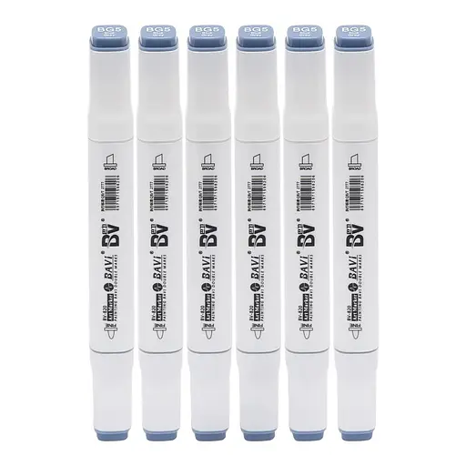 Скетч-маркер двусторонний Bavi №BG5, на спиртовой основе, 10 шт.