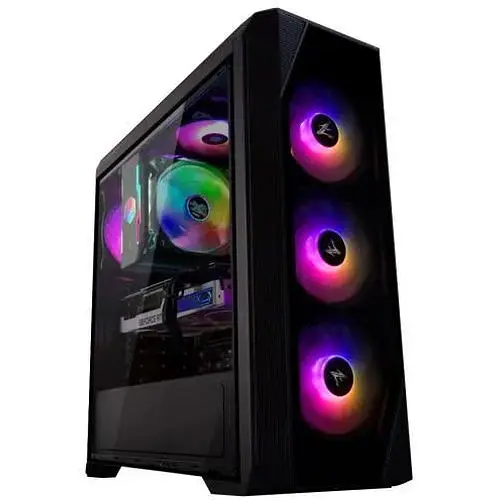 Корпус Zalman N5 TF, чорний, Mid Tower, без БЖ, для ATX, mATX, Mini-ITX, 1 х USB 3.0, 2 х USB 2.0, 4x120 мм RGB Fan, бічна панель - фото 1