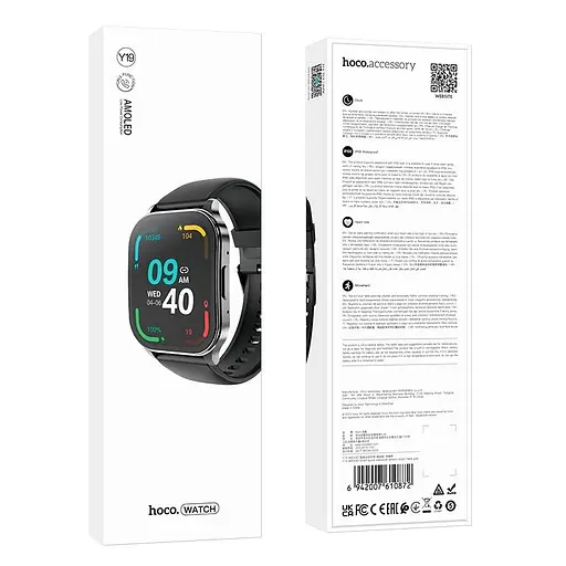Умные часы с функцией звонка Hoco Y19 черный - фото 3