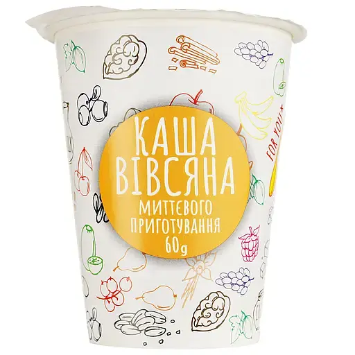 Каша швидкого приготування Ілна вівсяна з курагою та вершками 60 г - фото 1