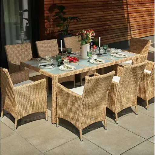 Садовая мебель Di Volio Verona 8+1 бежево-кремовая - фото 4