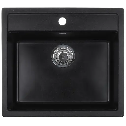 Кухонна мийка Zerix ZS-5751S-03 black ZX4596, Чорний матовий - фото 1