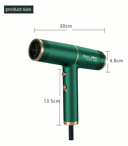 Фен стайлер для волосся Daling DL-3013 Концентратор 2 швидкості 2 режими температури Червоний 1200 Вт - фото 2