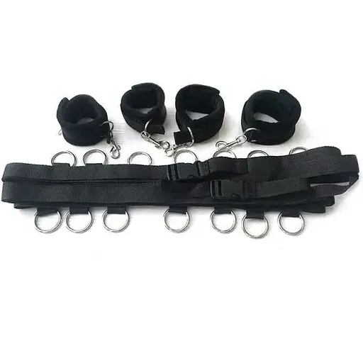 Комплект для фіксації Dreamtoys Blaze Bed Restraint BDSM-бондаж для ліжка Чорний K000280