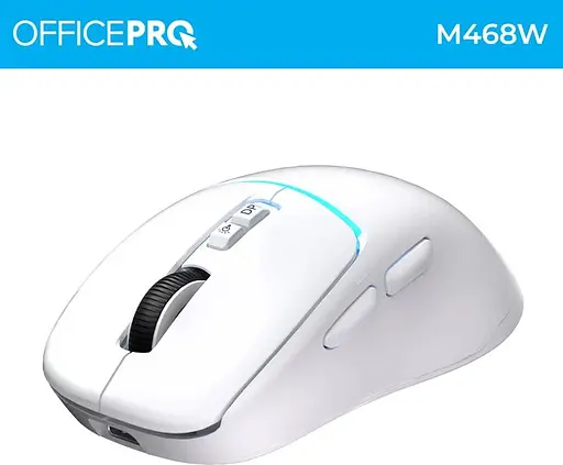 Миша OfficePro Silent Click Wireless White (M468W) - фото 11