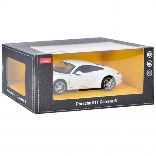 Машинка Rastar PORSCHE 911 CARRERA S 1:24 белый 56200 - фото 7