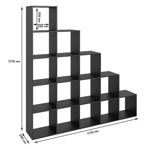 Стеллаж М-ЗОН Джеко 1776 г. Антрацит (MZN-031009) - фото 3