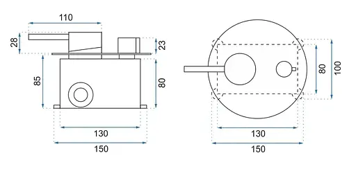 Душова система Rea Lungo black glossy + BOX прихованого монтажу REA-P4420, Чорний матовий - фото 4