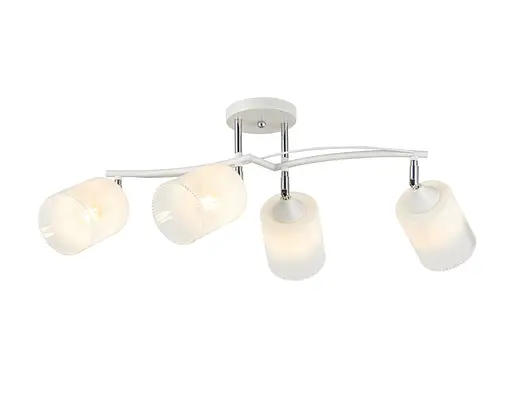 Люстра стельова на 4 плафони 6315-4 (Білий+Хром)