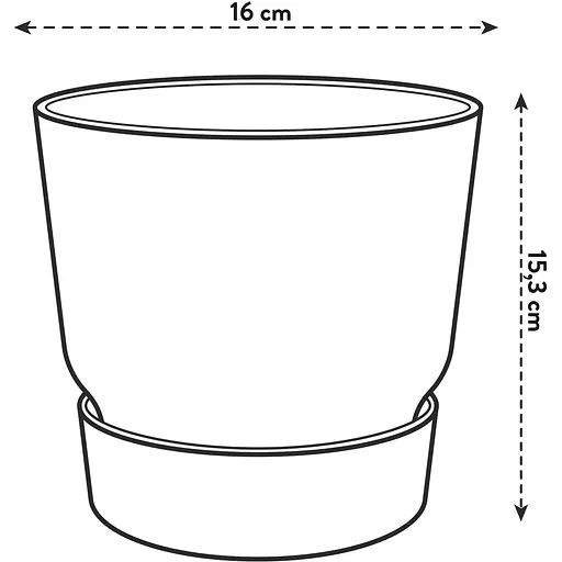 Горшок Elho greenville round 16 см сливовый (549633) - фото 3