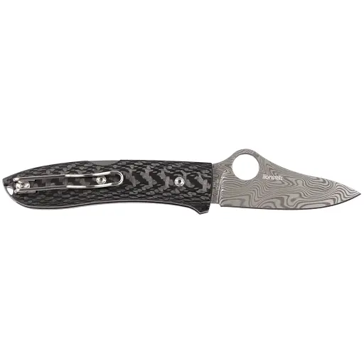 Нож Spyderco SpyOpera Carbon Fiber Damasteel Thor - фото 2