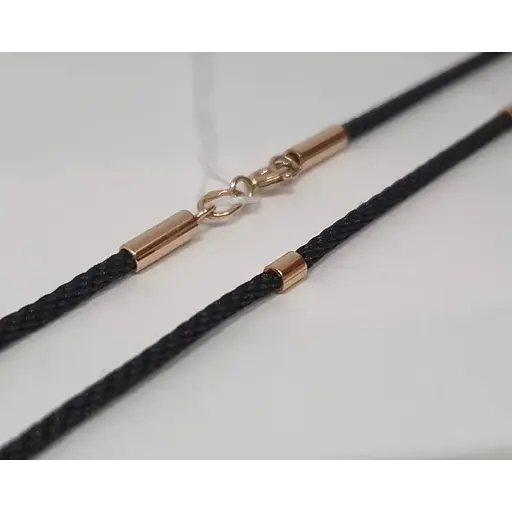 Ювелирный шелковый шнурок Tango с золотыми вставками. 950088 550, 55 - фото 3