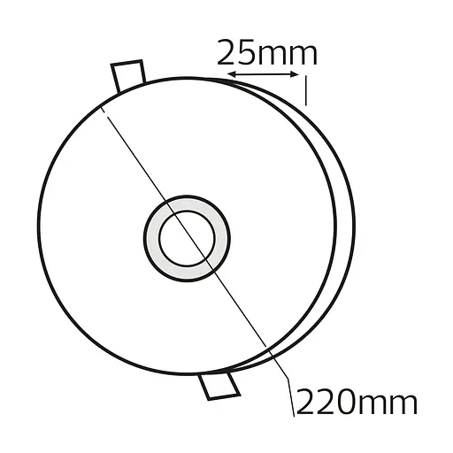 Світлодіодний світильник вмонтований VALENTINA-36 36W білий - фото 5