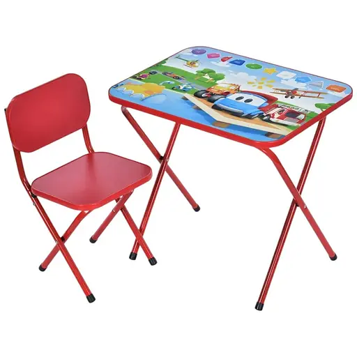 Дитячий столик Bambi M 5962-3 Вантажівка фігури складний зі стільчиком