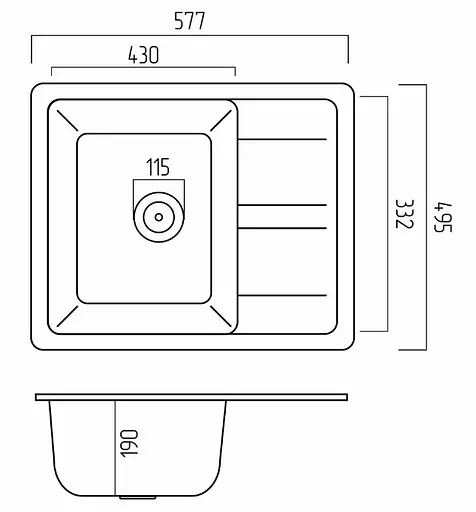 Кухонная мойка Platinum 5851 ARIA (SP000033268) - фото 5