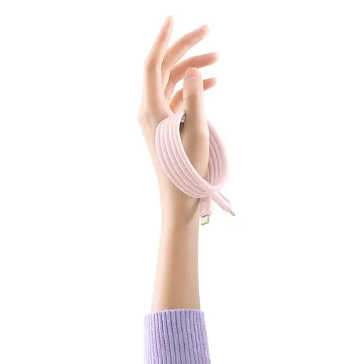 Дата кабель Baseus PicoGo Magnetic Liquid Silicone Type-C to Type-C 240W (1m) (P10376800) Baby Pink - фото 4