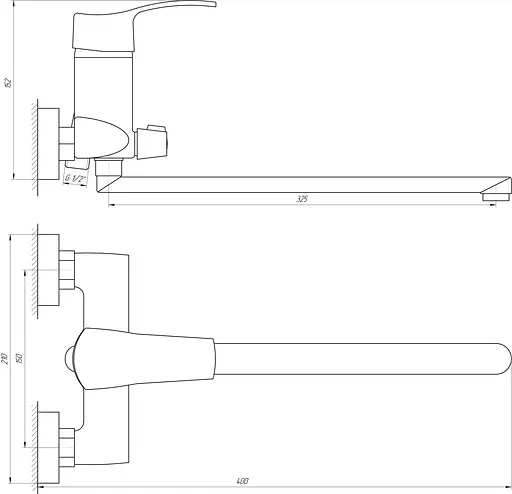Змішувач для ванни Globus Lux Queensland GLQU-208 Хром - фото 4
