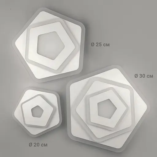 Мінімалістичний LED світильник Ø 25 см для невеликих кімнат | Line F | Арт. 2261-250 WT - фото 4