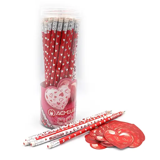 Карандаш чернографитовый Acmeliae Love, HB, 2.2 мм, 48 шт.