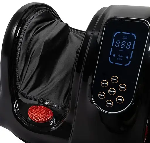 Массажер для ног (роликовый, компрессионный массаж, вибрация, прогрев) Benbo АМ-04 Черный - фото 6
