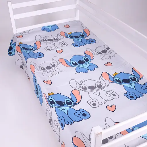 Простирадло MirSon бязь Kids Time Stitch Vibes Beige 220x240 см (2200012554494) - фото 1