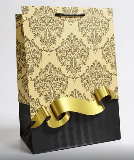 Подарочный пакет, 150 г/м², Величественный, 16x26x6.5 см, 6 шт. в упаковке