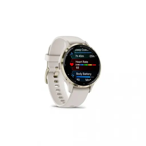 Смарт-часы Garmin Venu 3S Soft Gold S. Steel Bezel with Ivory Case and S. Band (010-02785-04) - фото 2