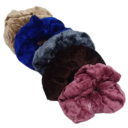 Дитячі резинки для волосся об'ємні La-beauty 0304-214 велюрові 12 штук - фото 1