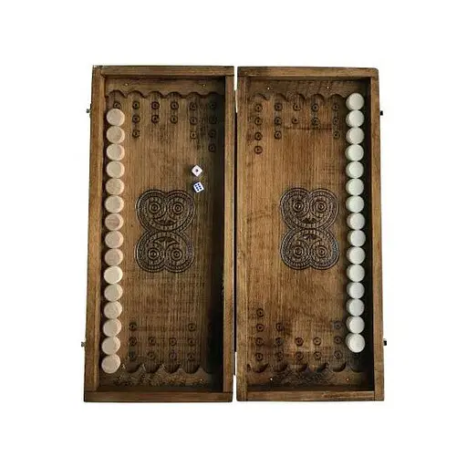 Нарди дерев'яні ручної роботи Backgammon 2 NR-4540? 16 світлих, 16 темних
