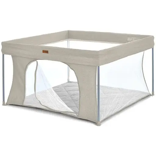 Манеж El Camino ME 1196 SWIFT 4 Gray для детей 6–24 мес. удобный и безопасный складной бежевый