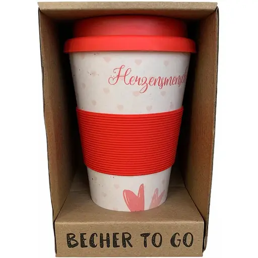 Эко-кружка термокружка Becher to go для кофе и чая из волокон бамбука 350 мл - фото 1