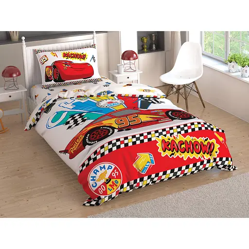 Комплект постельного белья TAC Disney Cars Kachow Полуторный Разноцветный 000229609