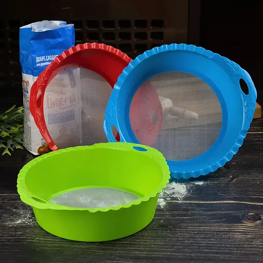 Сито пластиковое Ø 22 см, Kitchen Master Салатовый 87642 - фото 9