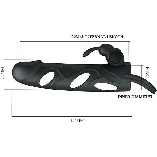 Насадка с вибрацией Pretty Love BI-026216A, Черный - фото 5