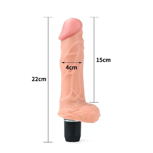 Реалістичний вібратор Lovetoy Reel Feel Flexi 22 см тілесний - фото 6