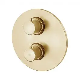 Термостат для душу на 3 споживача Paffoni Light honey gold brushed LIQ019HGSP, Золотий - фото 1