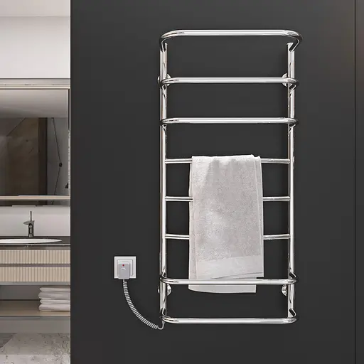 Электрический полотенцесушитель Kosser Лайт 700x500/5 EL рег. ДЛА01ЕL, Хром, Левое - фото 4