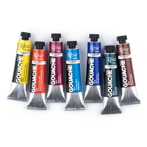 Фарба гуашева Білила титанові (801) туба 20 мл Rosa Gallery - фото 2