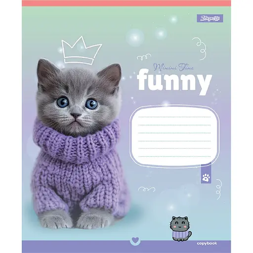 Набор тетрадей 1 Вересня Funny Pets А5 в косую линию 12 листов 25 шт. (768210) - фото 6