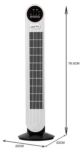 Напольный вентилятор от сети Zepline ZP-139 Ветродуйка 500Вт 3 режима с пультом и таймером Белый/Черный - фото 2