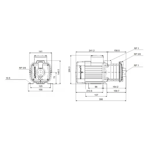 Поверхневий насос Grundfos CM 3-6 A-R-A-E-AQQE C-A-A-N (96807025) - фото 2