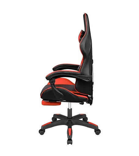 Кресло геймерское Kruger & Matz GX-150 с подставкой для ног Red/Black - фото 4