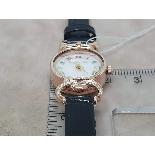 Золотые часы Golden Time кварцевые. Ч86РК БЕЛ Черный - фото 5