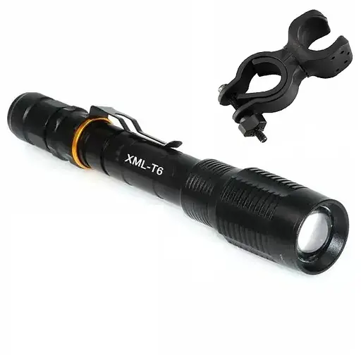 Ручной фонарик Bailong Police BL-2804-T6 + 2х18650 1000лм (5 режимов) с креплением для велосипеда