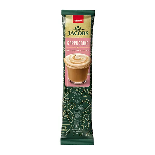Напій кавовий Jacobs 3в1 Cappuccino зі зменшеним цукром 14 г