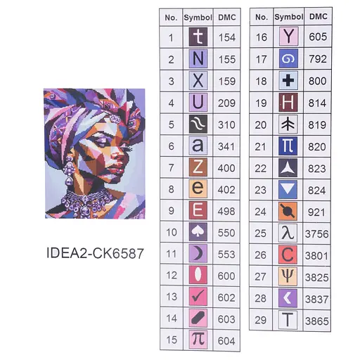 Набір з алмазною мозаїкою "Африканка" 40*50 см, IDEA2-CK6587, ТМ "99IDEAS" - фото 8