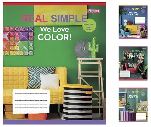 Тетради ученические 60 листов клетка 1В We love color!, 10 шт. в упаковке