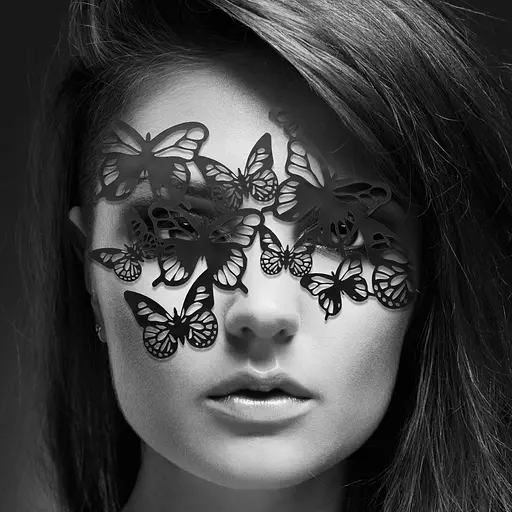 Маска на лицо Bijoux Indiscrets - Sybille Mask, виниловая, клеевое крепление, без завязок - фото 2