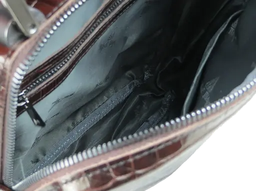 Мужская кожаная сумка, планшетка под крокодила коричневая Mykhail Ikhtyar sum0028774 - фото 5